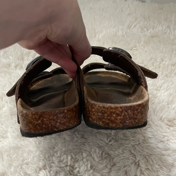 Viking Brown Leather Slide Sandals Size 6.5 - Picture 4 of 8